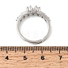 Brass Micro Pave Cubic Zirconia Cuff Open Rings CU-CBA5C10-07P-5