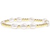 Temperament Magnet Gold Elastic Bracelet Baroque Imitation Pearl Multi layered Layered Bracelet Small and Popular Bracelet BK8855-6-1