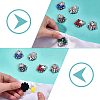 12Pcs 6 Colors Glass Rhinestone Embroidery Sew on Ornament Accessories PATC-PH0001-82-3