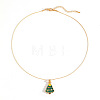 Christmas Zinc Alloy Enamel Pendant Necklaces FS-WG170EE-04-1
