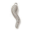 Rack Plating Brass Micro Pave Cubic Zirconia Pendant KK-A229-03D-P-1