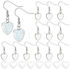 DIY 304 Stainless Steel Heart Dangle Earring Making Kits EJEW-UN0003-34-1