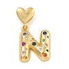 Brass Micro Pave Colorful Cubic Zirconia Pendants KK-P281-01G-N-1