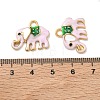 304 Stainless Steel Enamel Pendants STAS-L316-07G-01-3