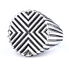 Textured 304 Stainless Steel Finger Rings for Men FS-WGDE9FA-02-5
