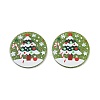 Christmas Themes Opaque Printed Acrylic Pendants OACR-B037-04-1