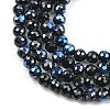 Electroplate Transparent Glass Beads EGLA-B013-02A-PL15-3