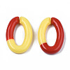 Two Tone Opaque Acrylic Linking Rings OACR-S038-035D-2