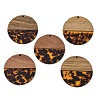 Transparwnt Resin & Walnut Wood Pendants RESI-I354-03B-1