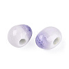 Handmade Porcelain Crackle Beads PORC-Q006-12B-2