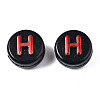 Opaque Black Acrylic Beads X-MACR-Q242-009D-3