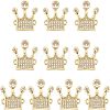  10Pcs Brass Micro Pave Clear Cubic Zirconia Links ZIRC-NB0001-94-1