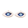 Printed Alloy Enamel Big Pendants ENAM-N071-04G-01-1