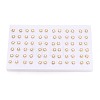 Brass & Natural Pearl Stud Earrings PEAR-N020-WX15-4