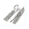 Clear Cubic Zirconia Dangle Stued Earrings EJEW-P214-01P-2