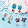 3 Pairs Natural & Synthetic Mixed Stone Dangle Earrings EJEW-MZ00722-1