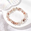 Natural Black Gold Rutilated Quartz Chip Beaded Stretch Bracelets for Children BJEW-JB11891-1