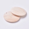 Unfinished Blank Wood Pendants WOOD-WH0098-60B-2