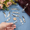 6 Pairs 6 Styles Alloy Snap Hair Clips for Woman Girls OHAR-CP0001-12-3