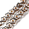 Electroplated Transparent Glass Beads Strands GL-CBA98F0-09B-1