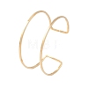 Ion Plating(IP) 304 Stainless Steel Hollow Open Cuff Bangles for Women BJEW-S155-04G-7