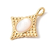 Natural White Shell Pendants KK-Z149-17G-2
