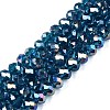 Electroplate Glass Beads Strands LS-EGLA-A034-T8mm-B25-1