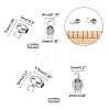 120Pcs 2 Style 304 Stainless Steel Tube Bails STAS-PH0001-39-3