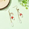 Handmade Lampwork & 304 Stainless Steel Dangle Earrings for Women EJEW-JE07494-1