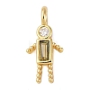 Brass Micro Pave Cubic Zirconia Pendants ZIRC-I356-17G-A12-1