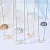16Pcs 4 Style 201 Stainless Steel Pendant Links STAS-DC0002-64-5