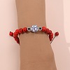 Sports Synthetic Turquoise & Plastic Beads Braided Bead Bracelets NE3521-2-2