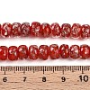 Luminous Handmade Gold Foil Glass Beads Strands FOIL-N029-02A-07-5
