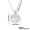 Retro Minimalist High-end Brass Micro Pave Clear Cubic Zirconia Heart with Infinity Pendant Necklaces for Women GG9465-1-2