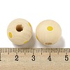 Printed Wood European Beads WOOD-G022-18F-3