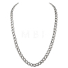 1Pc 304 Stainless Steel Cuban Link Chain Necklaces for Men Women NJEW-SP0001-23F-1