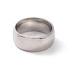 201 Stainless Steel Plain Band Ring for Women RJEW-I089-42P-2
