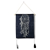 Polyester Woven Net/Web with Feather Pattern Wall Hanging Tapestry AJEW-M216-01D-2