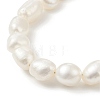 Natural Baroque Pearl Beaded Bracelet with 304 Stainless Steel Paperclip Chains for Women BJEW-JB08970-4