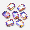 Pointed Back Glass Rhinestone Cabochons RGLA-T019-10x14mm-04-1