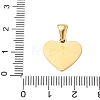 304 Stainless Steel Pave Natural White Shell Heart with Initial Slice Pendants STAS-R168-25G-C-3