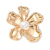 Flower Shape Alloy Rhinestone Lapel Pins for Backpack Clothes JEWB-B038-05G-1