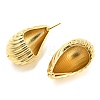 Rack Plating Brass Shell Shape Stud Earrings EJEW-K245-30G-2