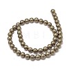 Natural Pyrite Beads Strands G-P075-54-8mm-2