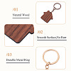 Walnut Wood Pendant Keychains KEYC-TAC0034-06D-5
