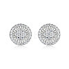 925 Sterling Silver Pave Moissanite Stud Earrings for Women MB9290-5