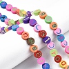 Handmade Polymer Clay Bead Strands CLAY-SZ0001-89-6