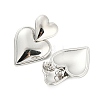 Non-Tarnish 304 Stainless Steel Double Heart Dangle Stud Earrings for Women LS-EJEW-D076-01A-P-2