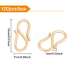 100Pcs 304 Stainless Steel S-Hook Clasps STAS-BC0003-52-2