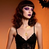 Halloween Brass Ghost Pendant Necklaces for Women FS-WG65C6E-01-4